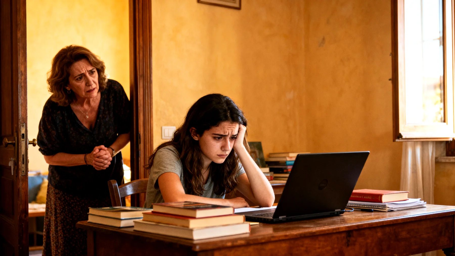 Una mamma si sente in colpa perché teme di aver caricato troppo la figlia con aspettative elevate riguardo all'università e alla carriera, notando ora che la giovane adulta sembra sempre sotto pressione, perfezionista e incapace di godersi i propri successi."