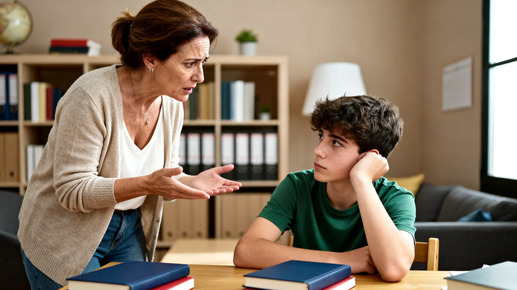 Mamma preoccupata per la scarsa motivazione allo studio e il rendimento scolastico del figlio adolescente, che mostra disinteresse, procrastinazione e mancanza di obiettivi"
